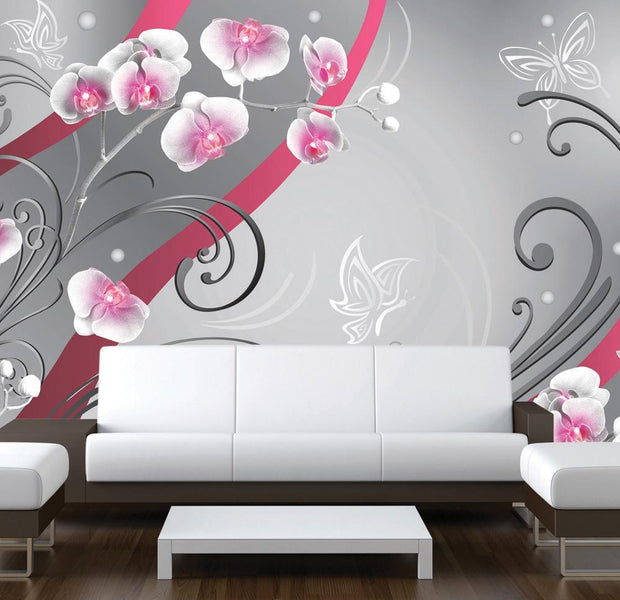 Wall mural - Pink orchids - variation