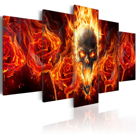 Canvas Print - Fiery skull