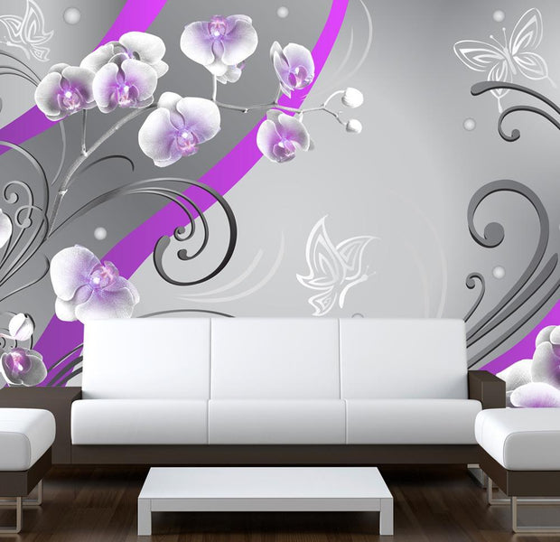 Wall mural - Purple orchids - variation