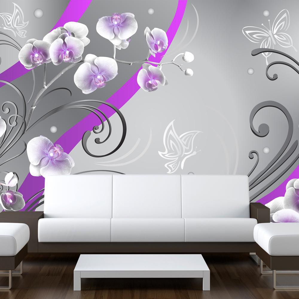 Wall mural - Purple orchids - variation