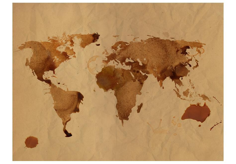 Wall mural - Tea map of the World