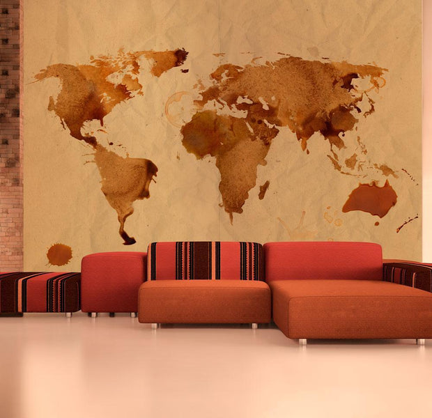Wall mural - Tea map of the World