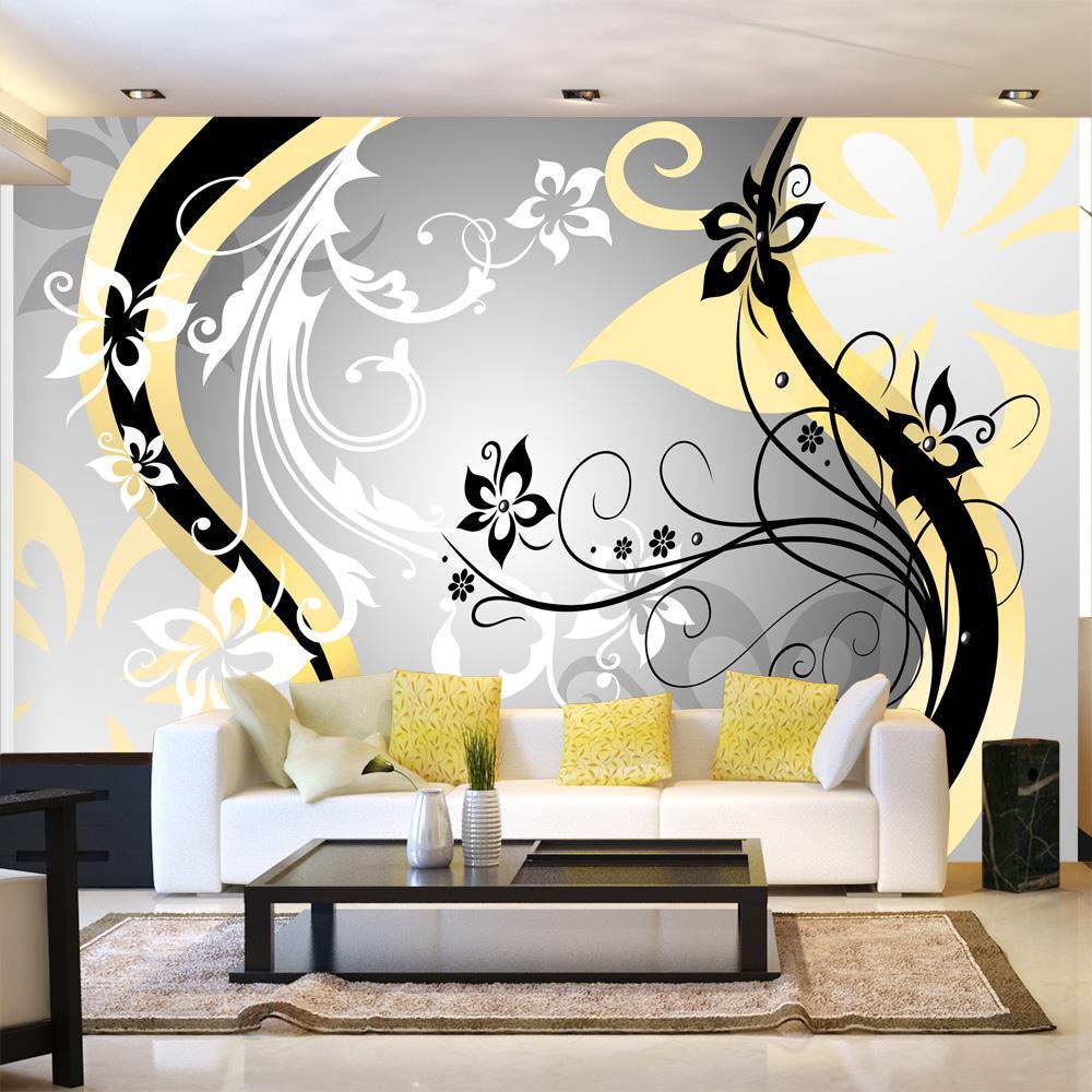 Wall mural - Art-flowers (yellow)