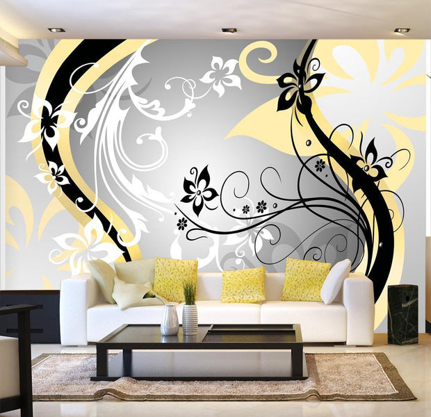 Wall mural - Art-flowers (yellow)