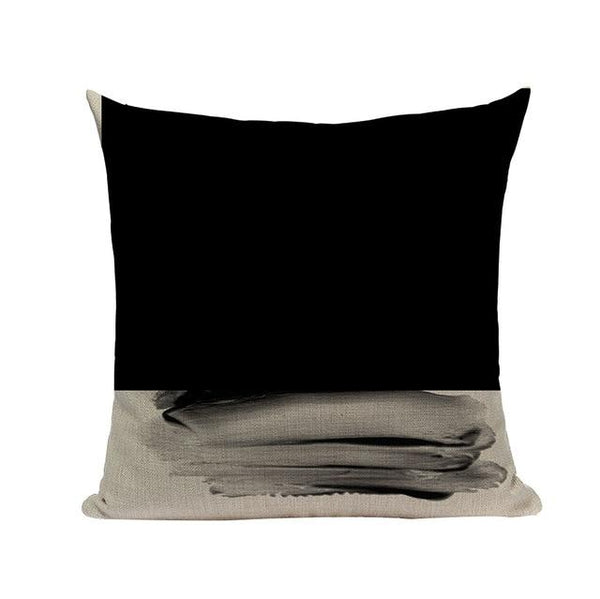 Abstract Black And White Geometric Spiral Home Decor Pillow Covers-Tiptophomedecor