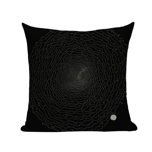 Abstract Black And White Geometric Spiral Home Decor Pillow Covers-Tiptophomedecor