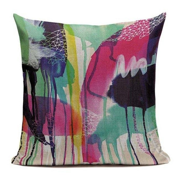 Abstract Modern Colorful Watercolor Art Cushion Covers-Tiptophomedecor
