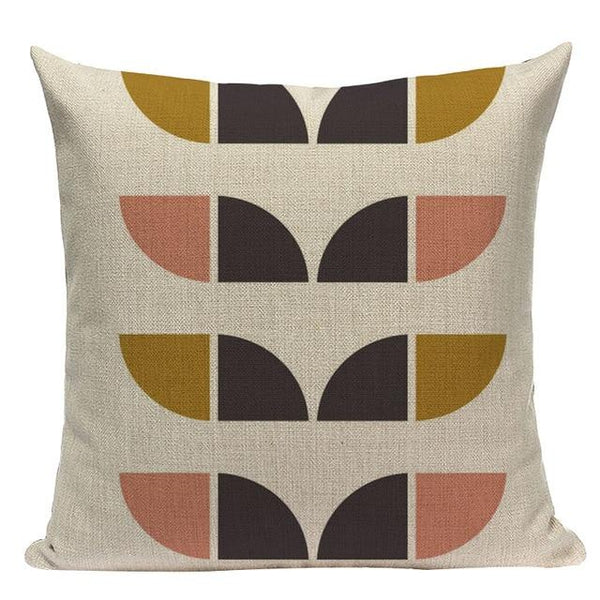 Abstract Nordic Geometric Flowers Cushion Covers-TipTopHomeDecor