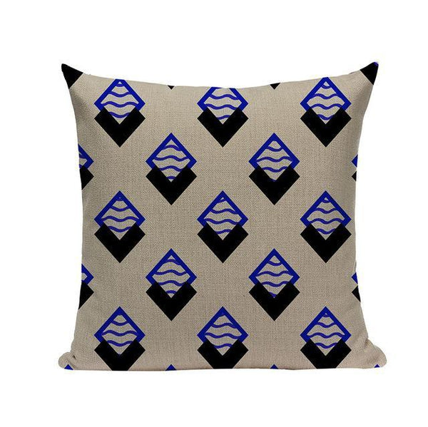 Abstract Pattern Symmetrical Fuchsia Figures Cushion Covers-Tiptophomedecor-Interior-Design-Home-Decor