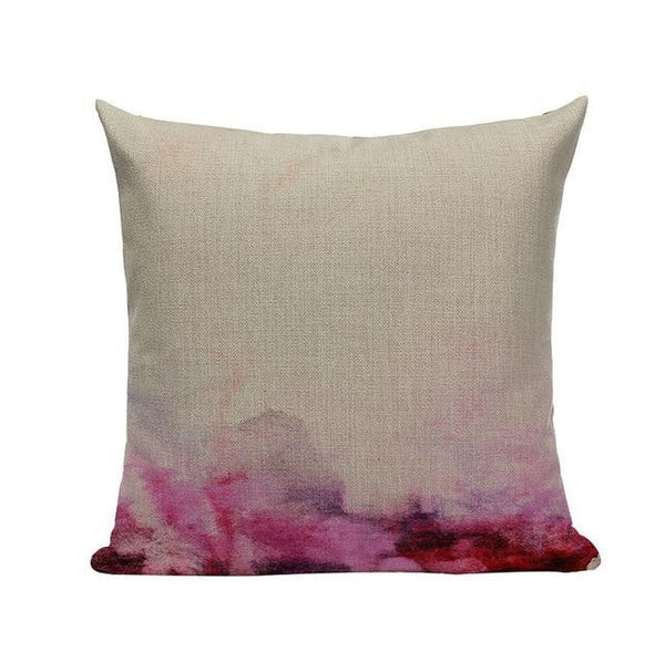 Abstract Pink Black Watercolor Ink Sofa Throw Pillow Cases-Tiptophomedecor