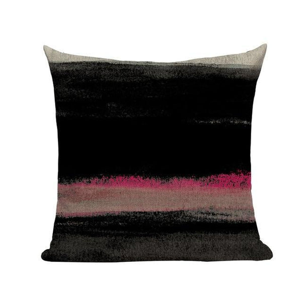 Abstract Pink Black Watercolor Ink Sofa Throw Pillow Cases-Tiptophomedecor