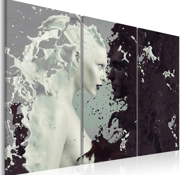 Abstract Stretched Canvas Art - Black Or White-Tiptophomedecor