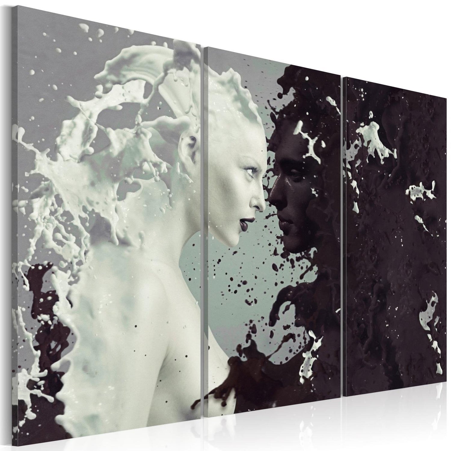 Abstract Stretched Canvas Art - Black Or White-Tiptophomedecor