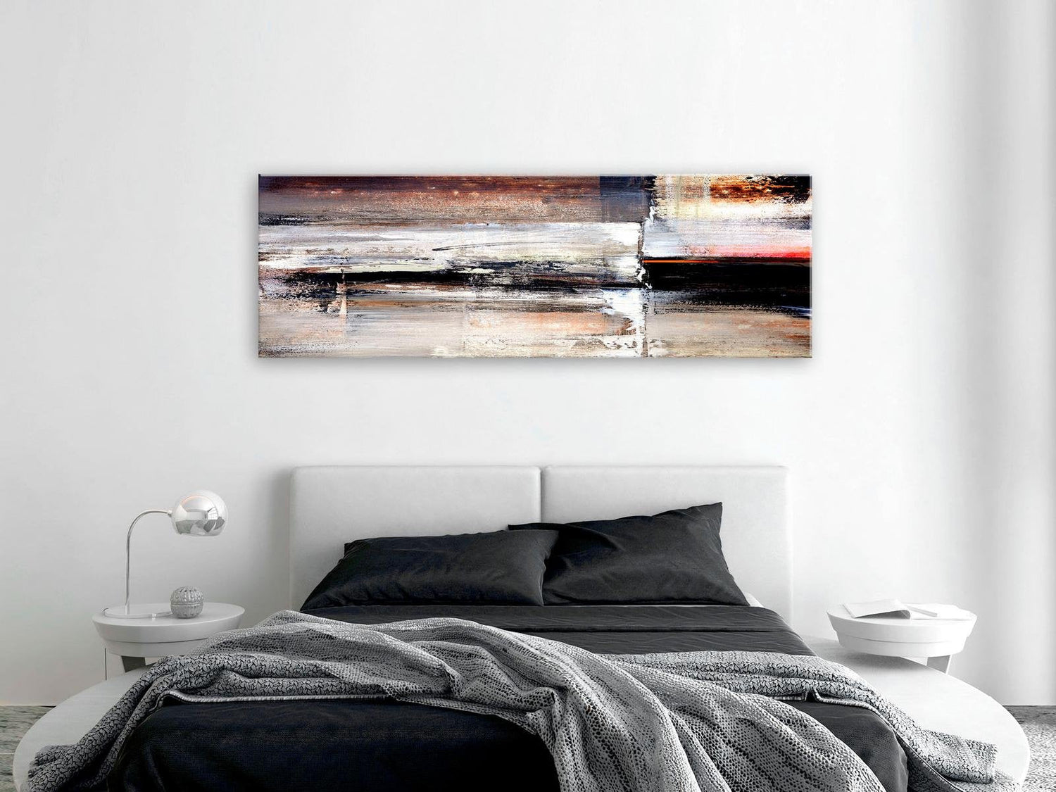 Abstract Stretched Canvas Art - Calm Hum Narrow-Tiptophomedecor