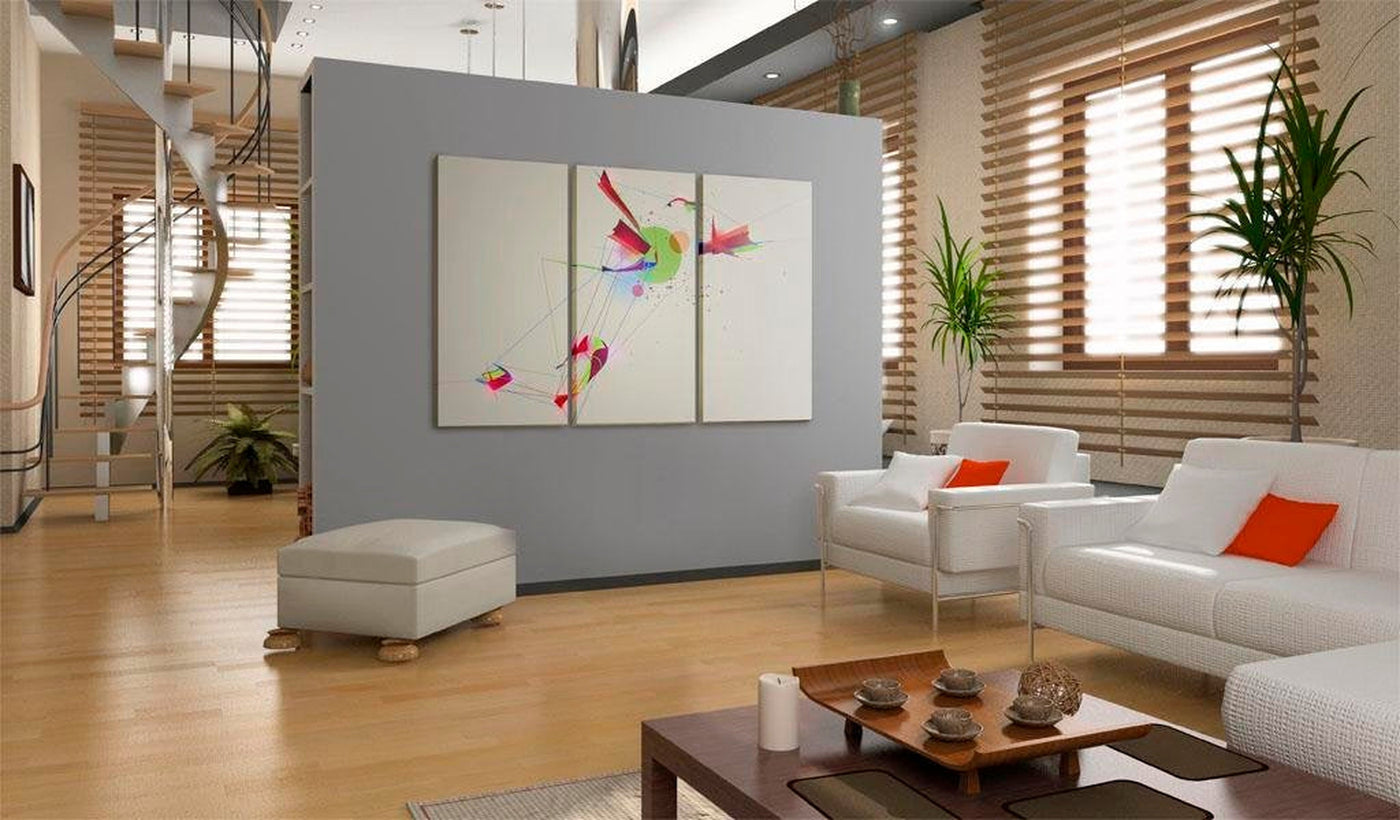 Abstract Stretched Canvas Art - Colors & Shapes-Tiptophomedecor