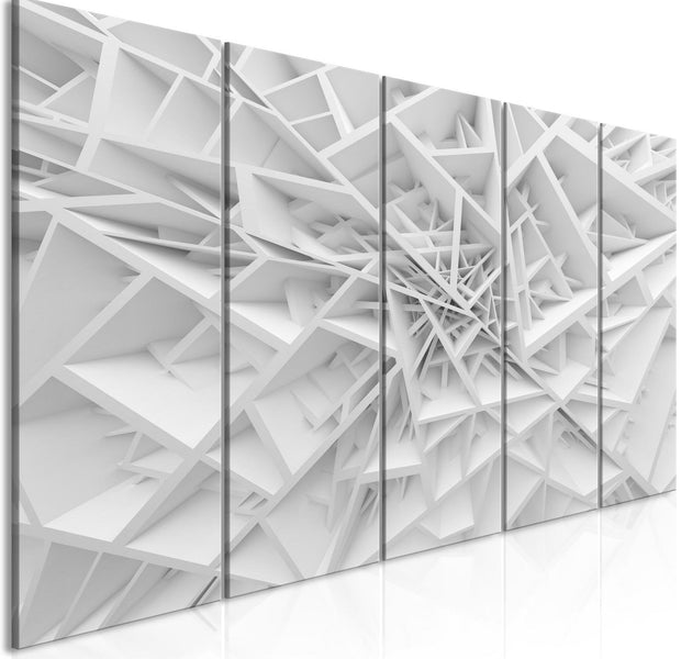 Abstract Stretched Canvas Art - Complicated Geometry Narrow-Tiptophomedecor