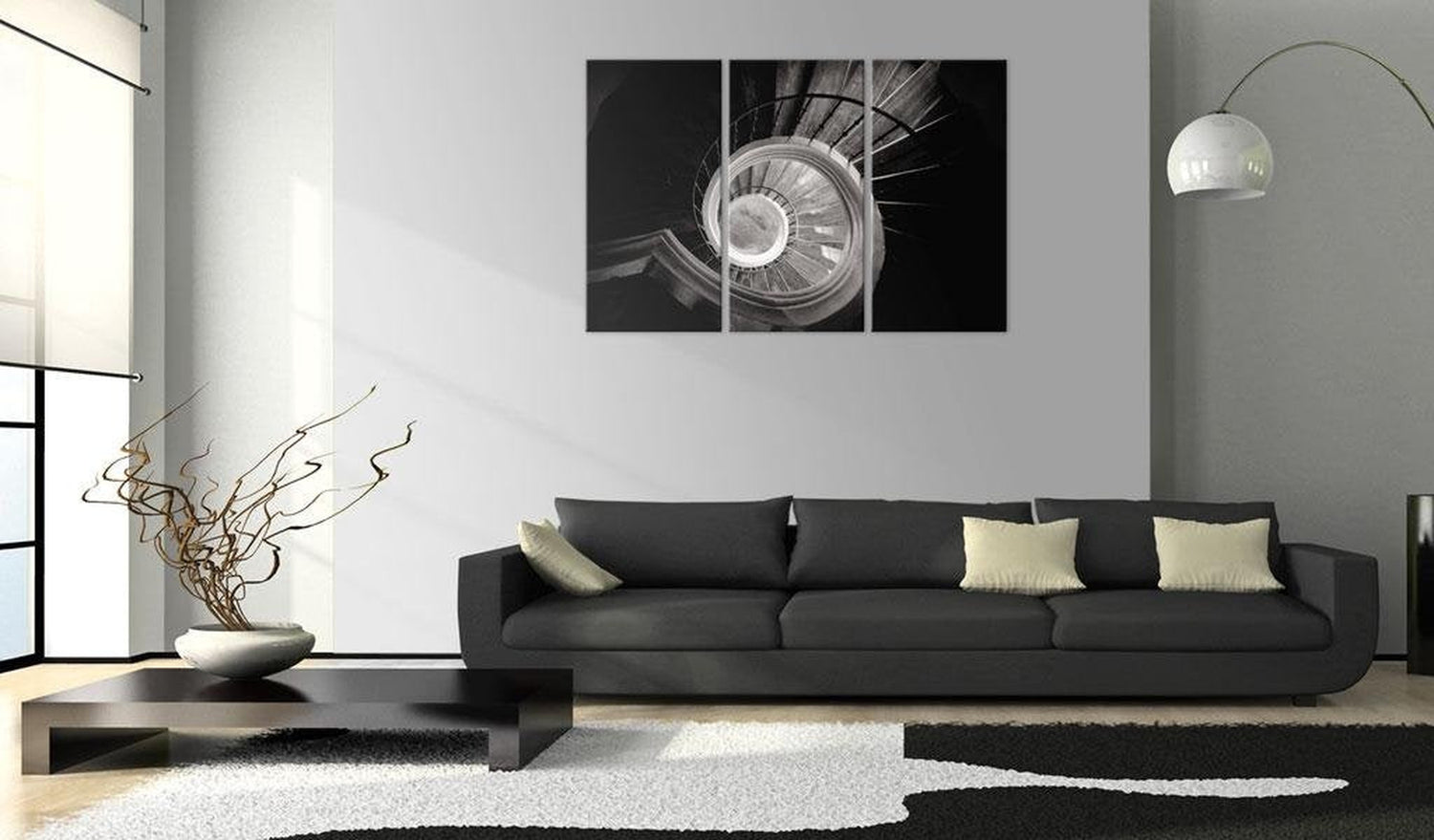 Abstract Stretched Canvas Art - Down A Spiral Staircase-Tiptophomedecor