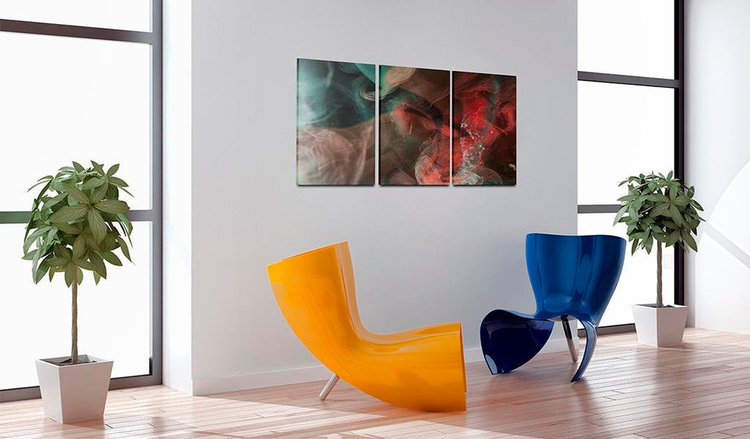 Abstract Stretched Canvas Art - Drifting Colors-Tiptophomedecor