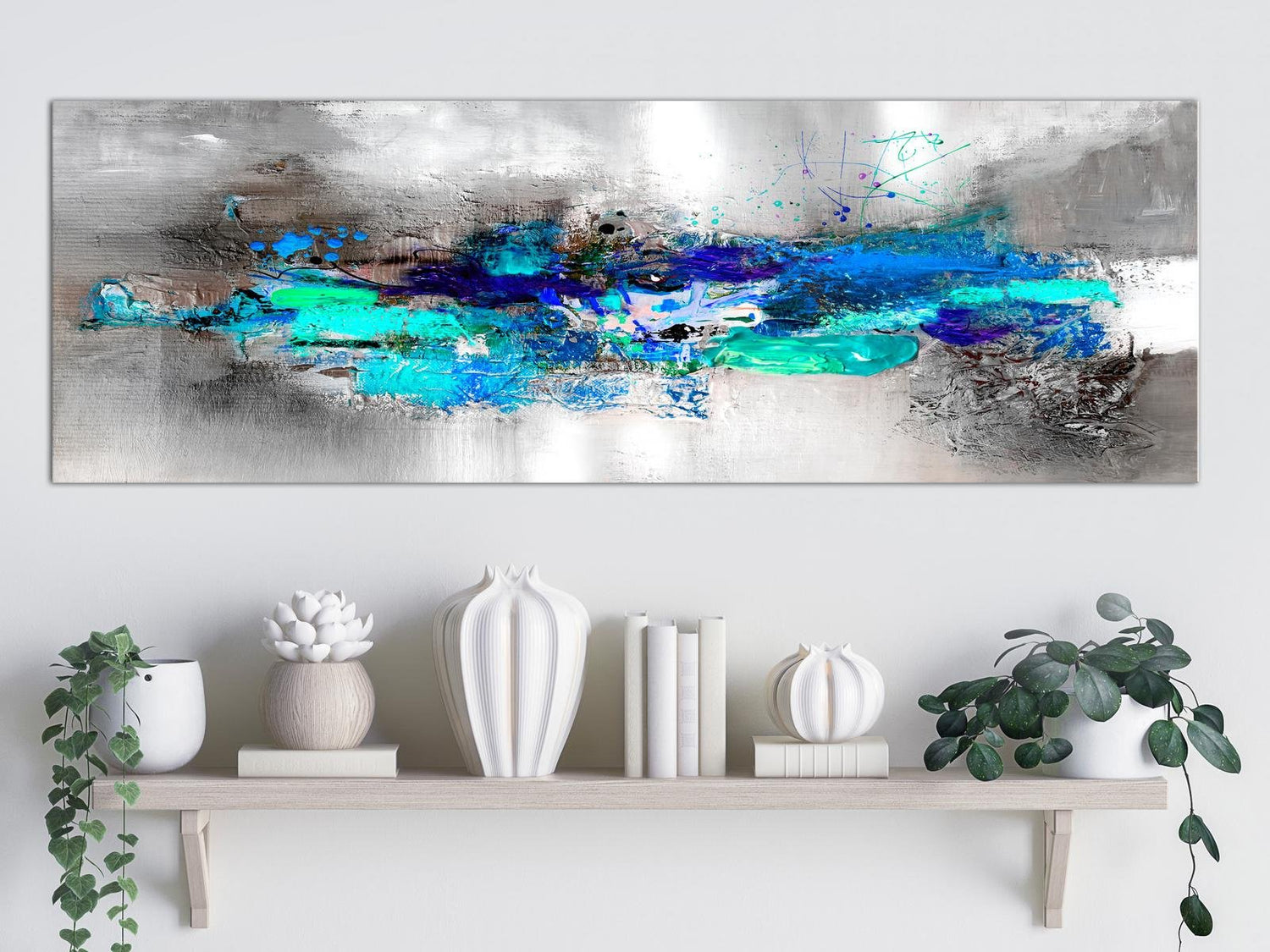 Abstract Stretched Canvas Art - Happiness Explosion Narrow-Tiptophomedecor