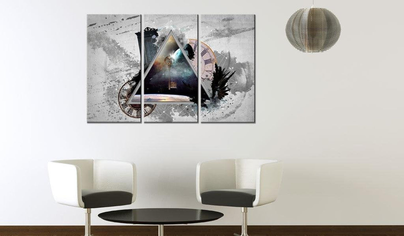 Abstract Stretched Canvas Art - Key To Human Thoughts-Tiptophomedecor