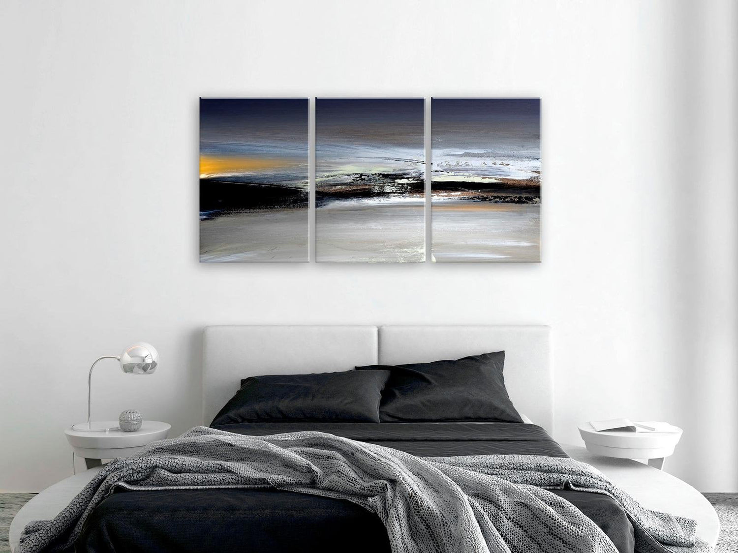 Abstract Stretched Canvas Art - Marine Elegance-Tiptophomedecor
