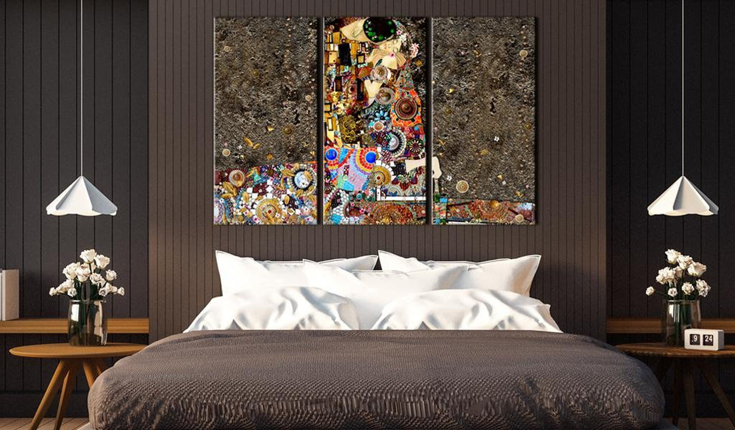 Abstract Stretched Canvas Art - Mosaic Of Love-Tiptophomedecor