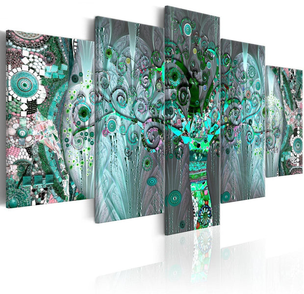 Abstract Stretched Canvas Art - Mosaic Tree-Tiptophomedecor