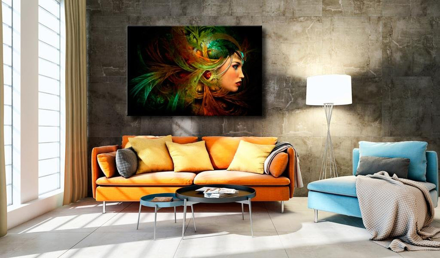 Abstract Stretched Canvas Art - Queen Of The Forest-Tiptophomedecor