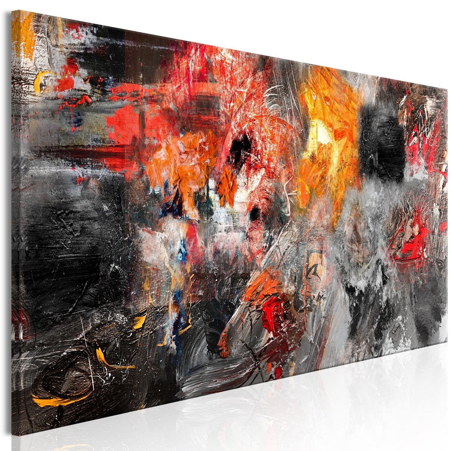 Abstract Stretched Canvas Art - Bloody Battle-Tiptophomedecor