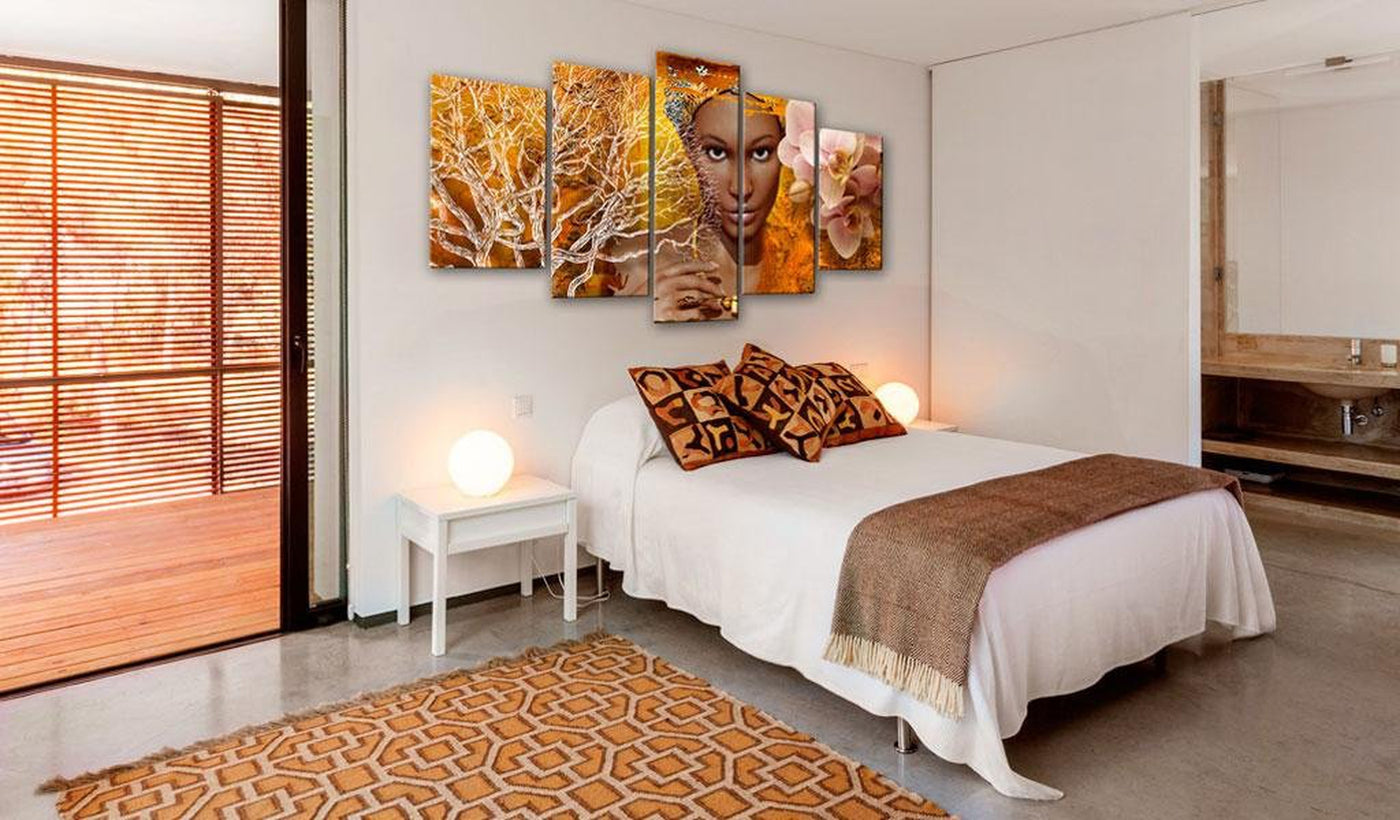 Abstract Stretched Canvas Art - Tales From Africa-Tiptophomedecor