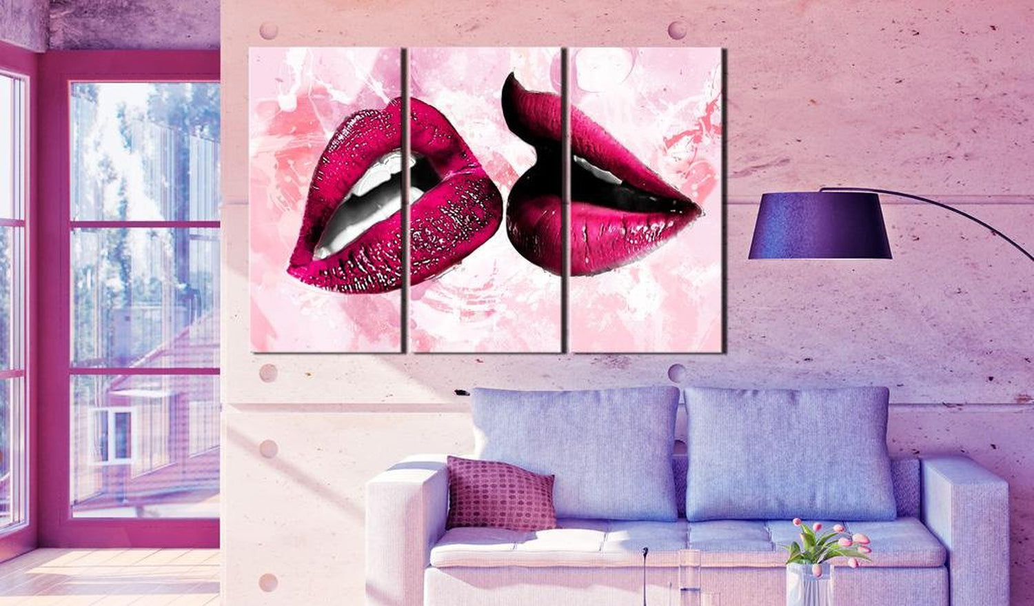 Abstract Stretched Canvas Art - Tender Whispers-Tiptophomedecor