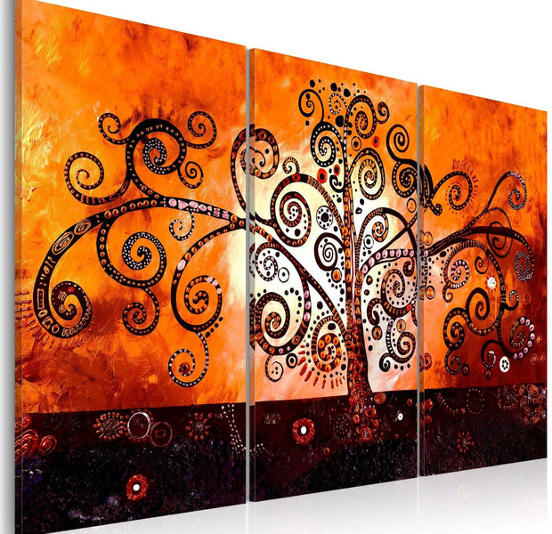 Abstract Stretched Canvas Art - Tree Inspired By Gustav Klimt-Tiptophomedecor