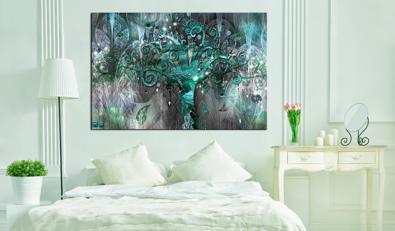 Abstract Stretched Canvas Art - Tree Of The Future-Tiptophomedecor
