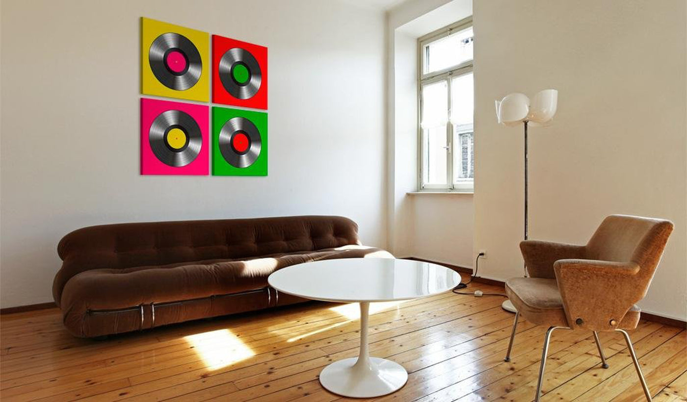 Abstract Stretched Canvas Art - Vinyls: Pop Art-Tiptophomedecor