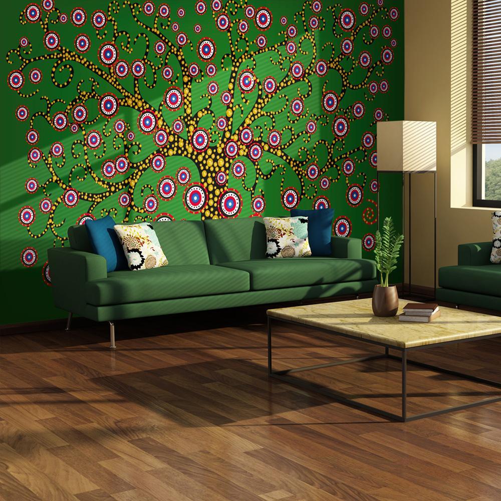 Wall mural - abstract: tree (green)-TipTopHomeDecor