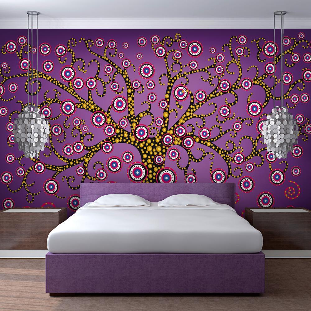 Wall mural - abstract: tree (violet)-TipTopHomeDecor
