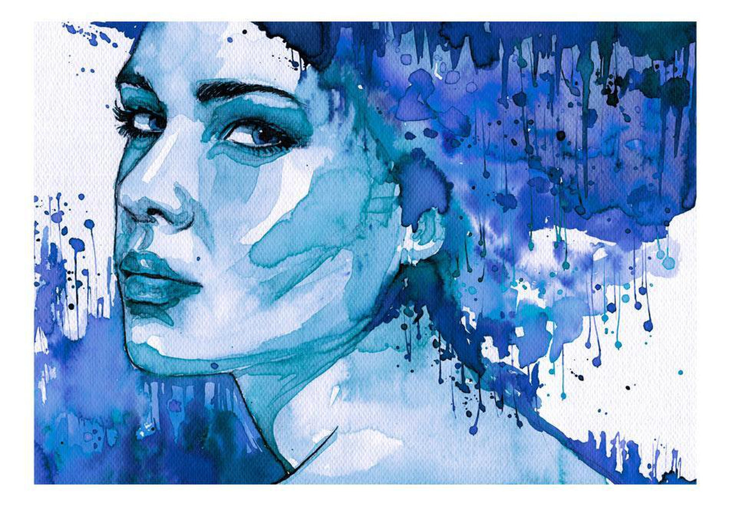 Wall mural - Blue Lady-TipTopHomeDecor