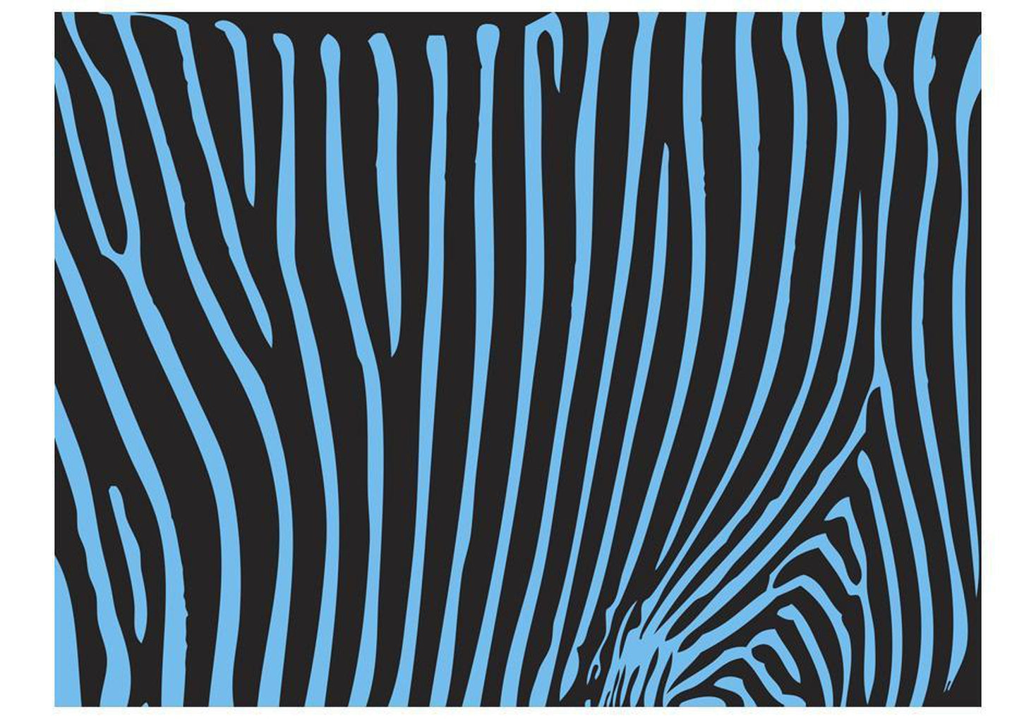 Wall mural - Zebra pattern (turquoise)-TipTopHomeDecor