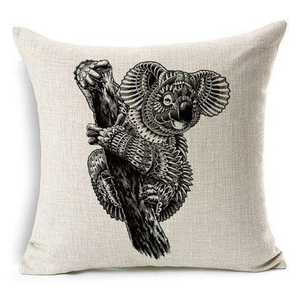 Animal Sketch Black White Throw Pillow Covers-Tiptophomedecor-Interior-Design-Home-Decor