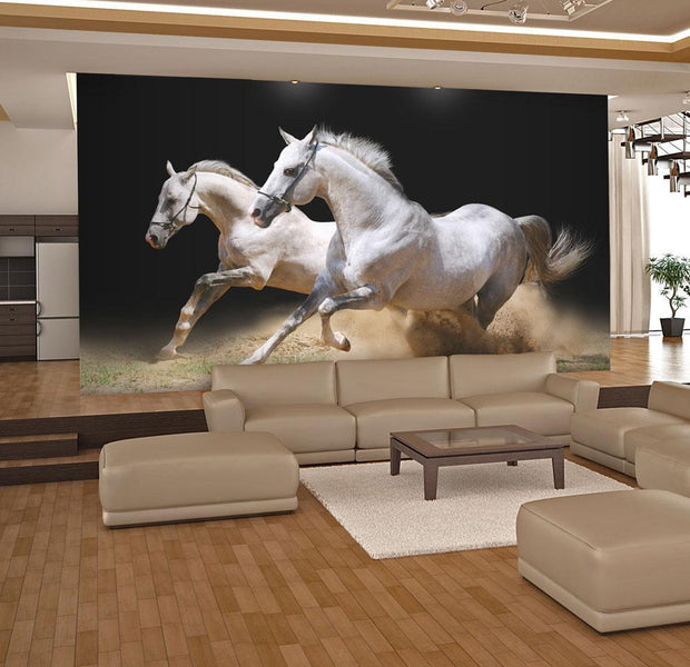 Wall mural - Galloping horses on the sand-TipTopHomeDecor