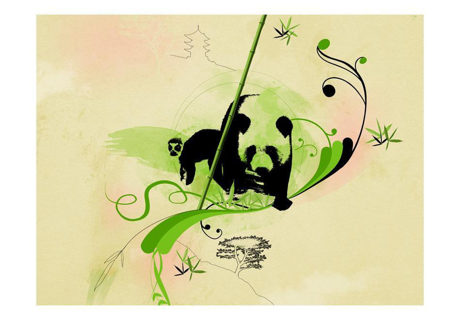 Wall mural - Giant panda in bamboo forest-TipTopHomeDecor