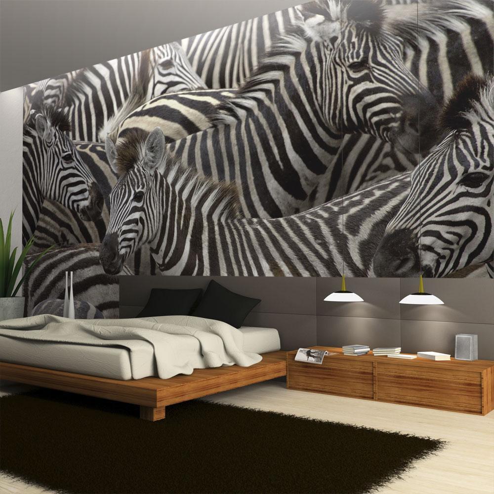 Wall mural - Herd of zebras-TipTopHomeDecor