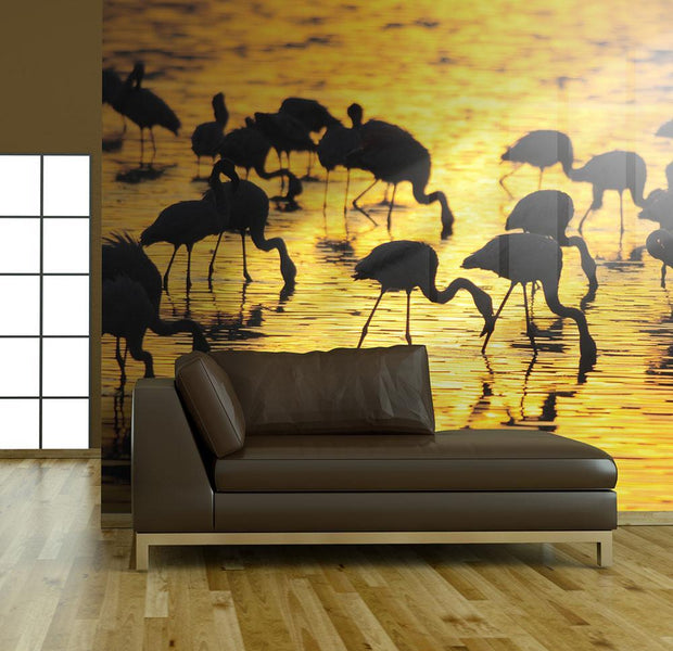 Wall mural - Kenya: flamingos by the lake Nakuru-TipTopHomeDecor