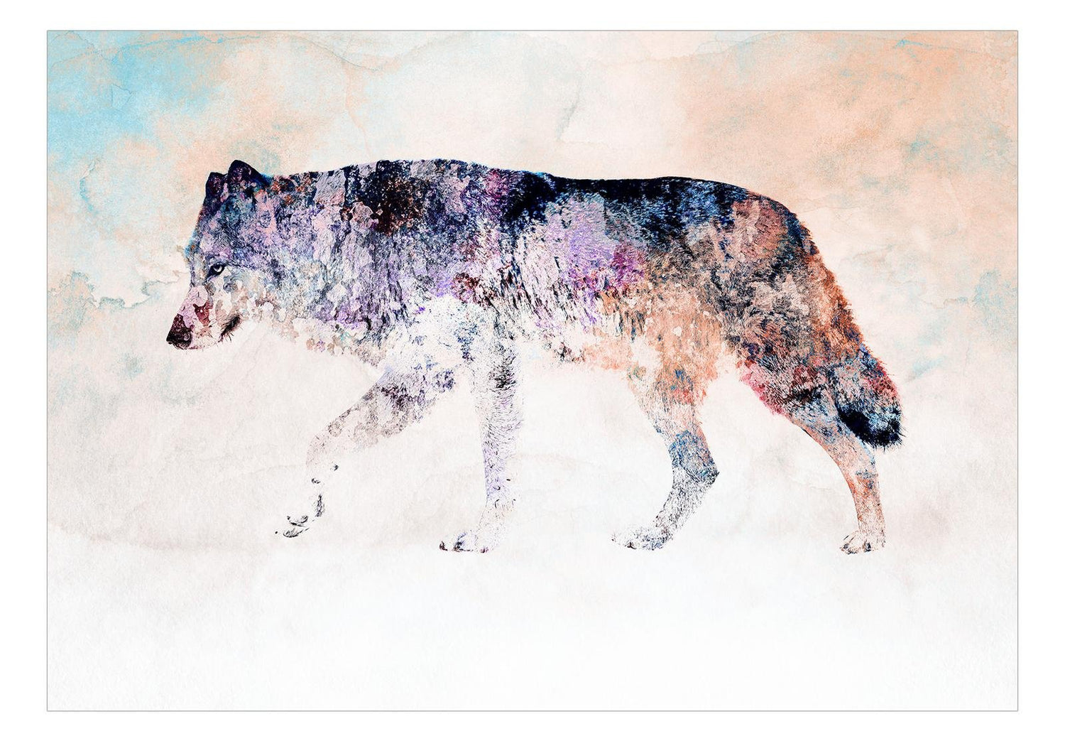 Animal Wall Mural - Lonely Wolf-Tiptophomedecor
