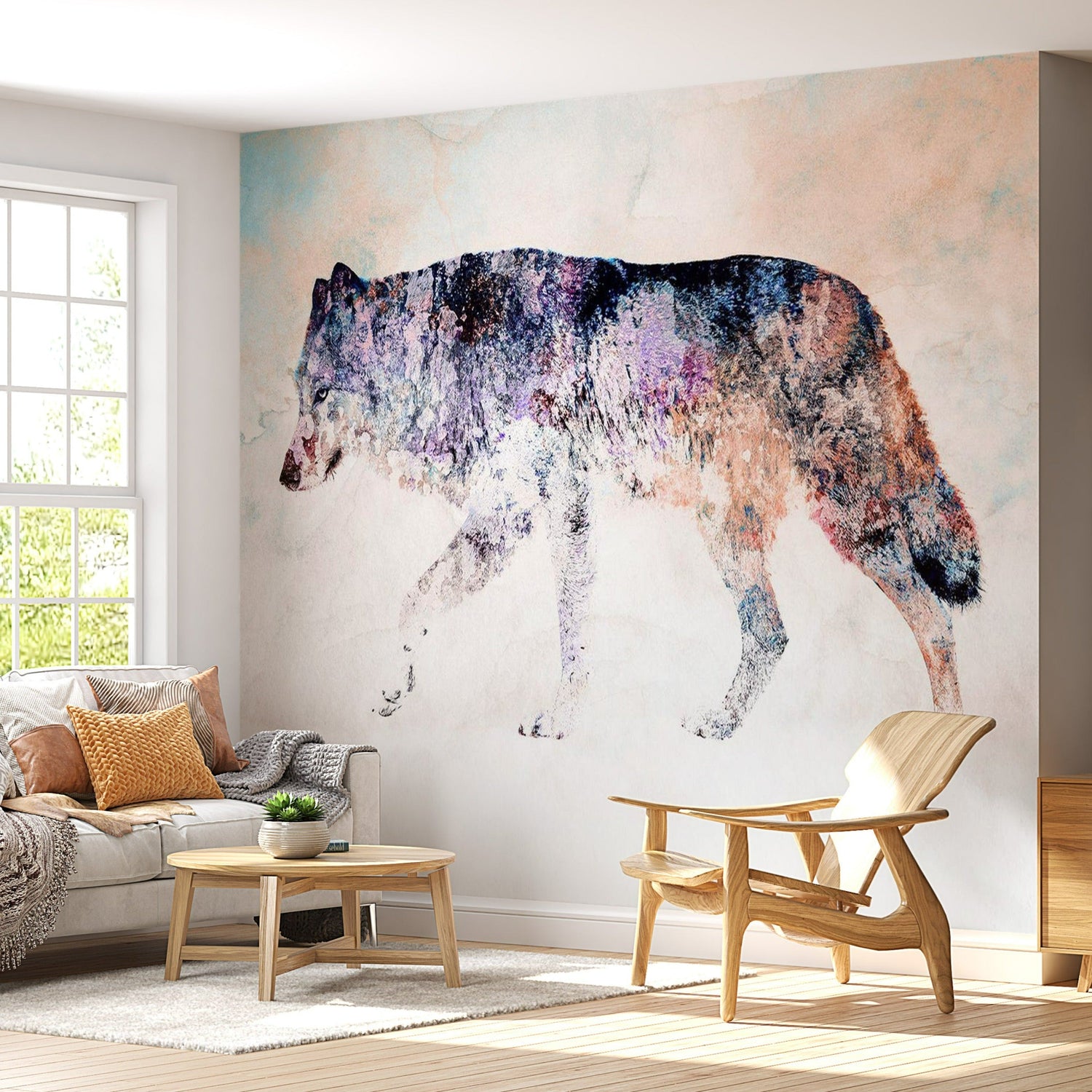 Animal Wall Mural - Lonely Wolf-Tiptophomedecor