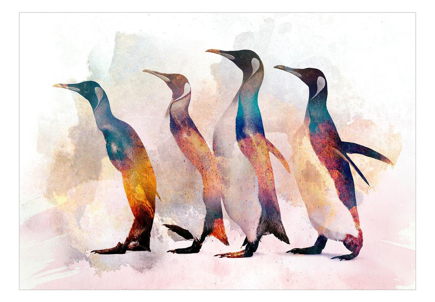 Animal Wall Mural - Penguin Wandering-Tiptophomedecor