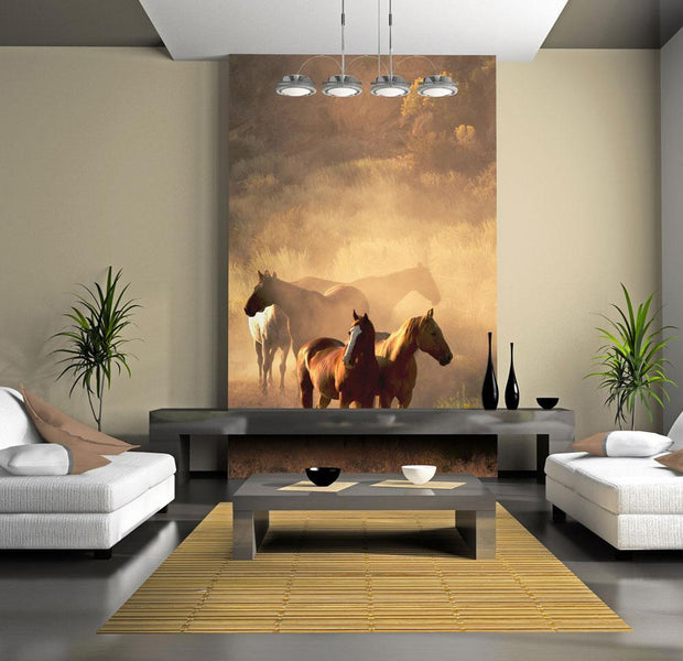 Wall mural - Wild horses of the steppe-TipTopHomeDecor