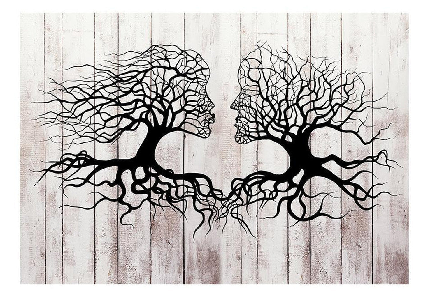 Wall mural - A Kiss of a Trees-TipTopHomeDecor