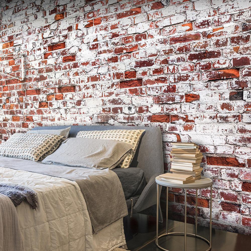 Old Weathered Red Brick Wall Wallpaper Mural