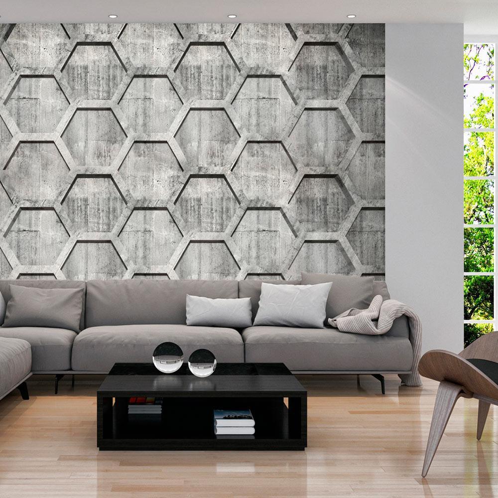 Wall mural - Platinum cubes-TipTopHomeDecor